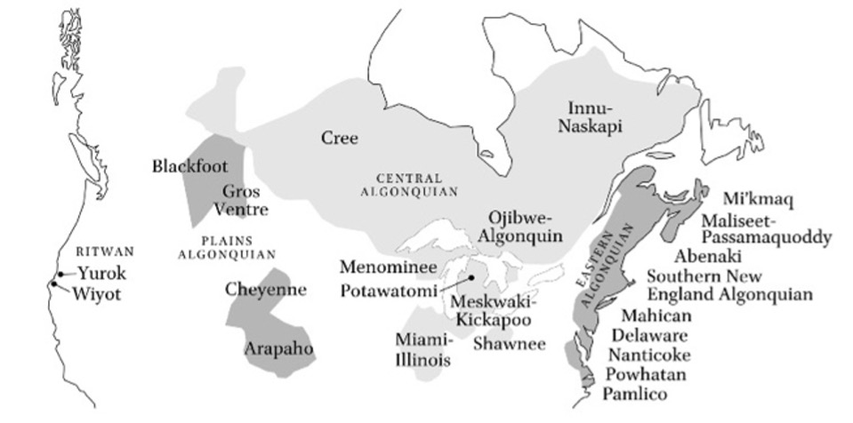 Map of Algonkian Languages, Will Oxford, University of Manitoba